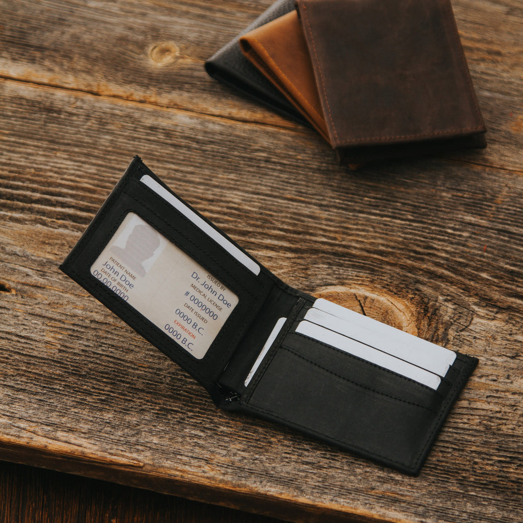 Black leather wallet 