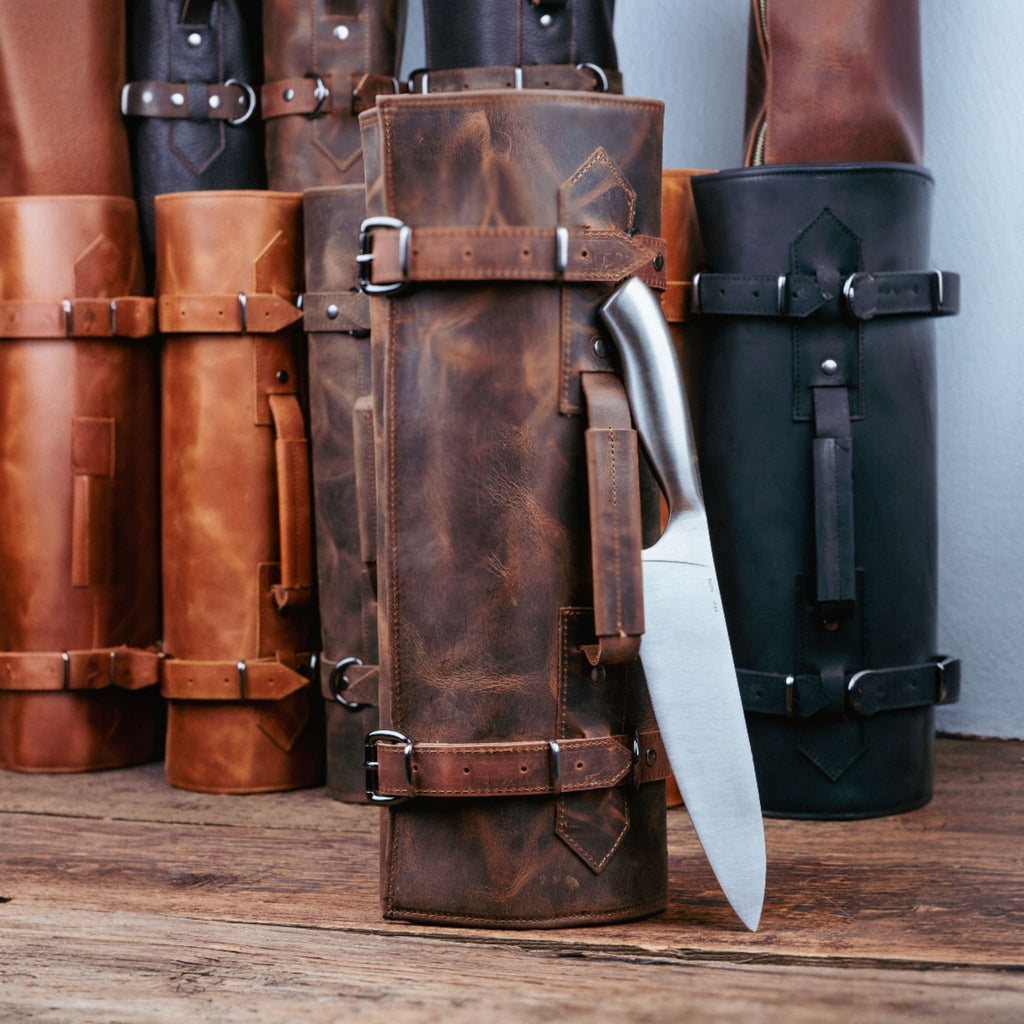 Leather Chef Knife Roll