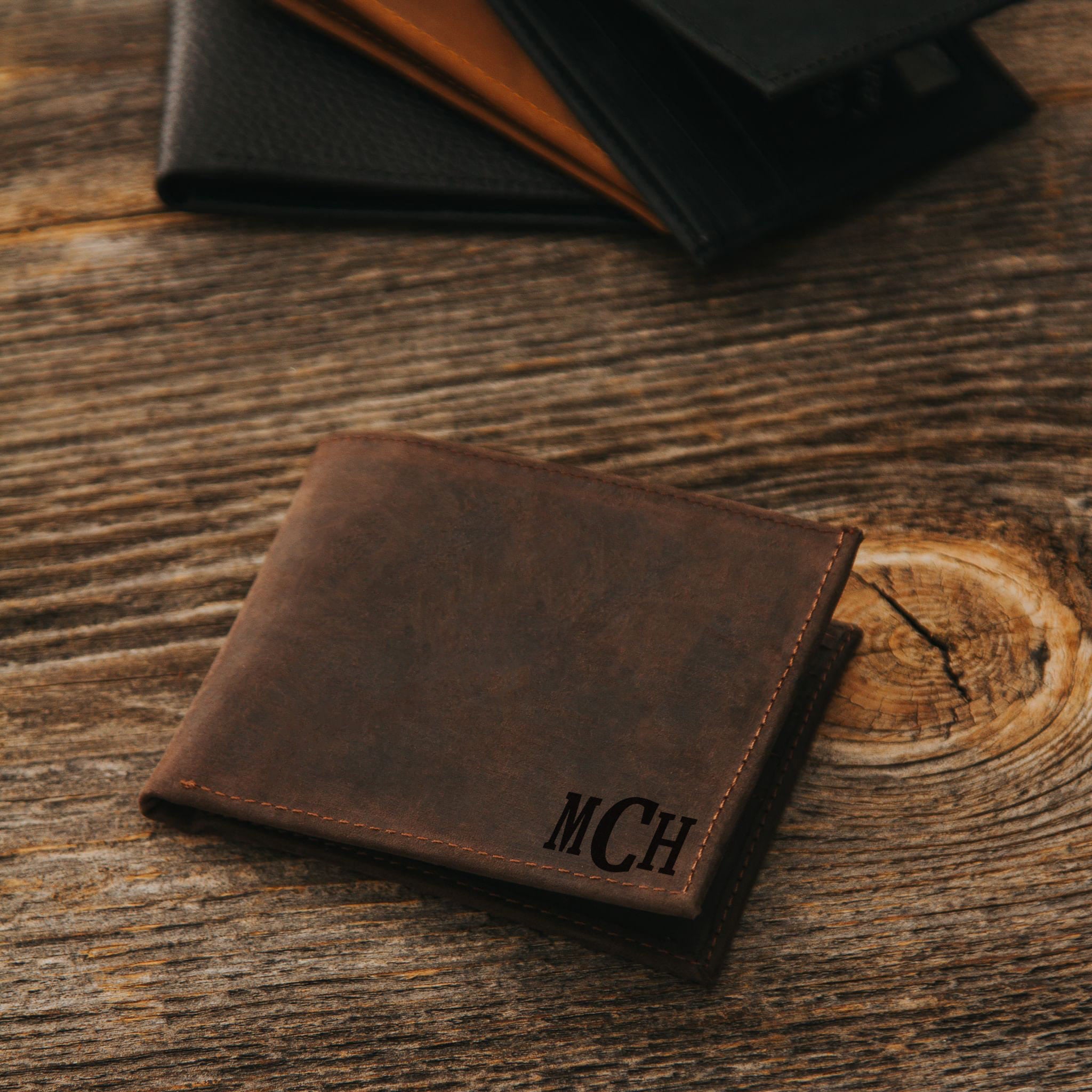 Brown leather wallet