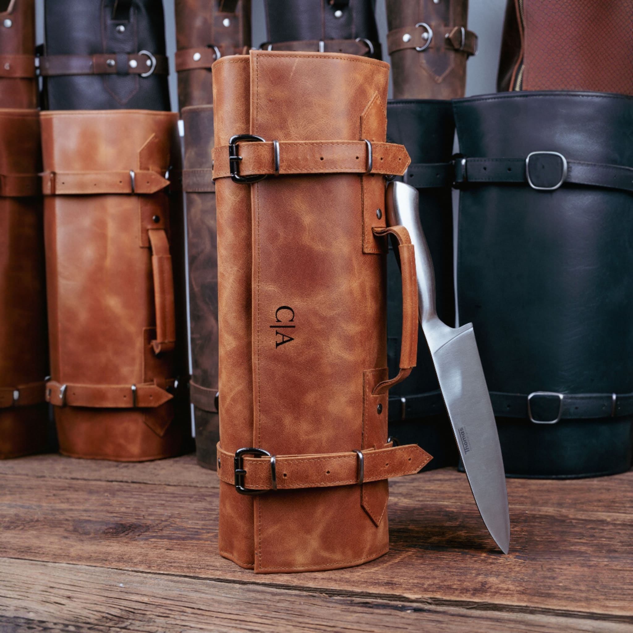 Leather Chef Knife Roll