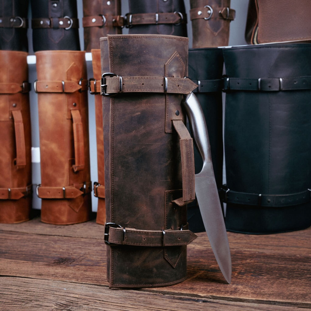 Leather Chef Knife Roll