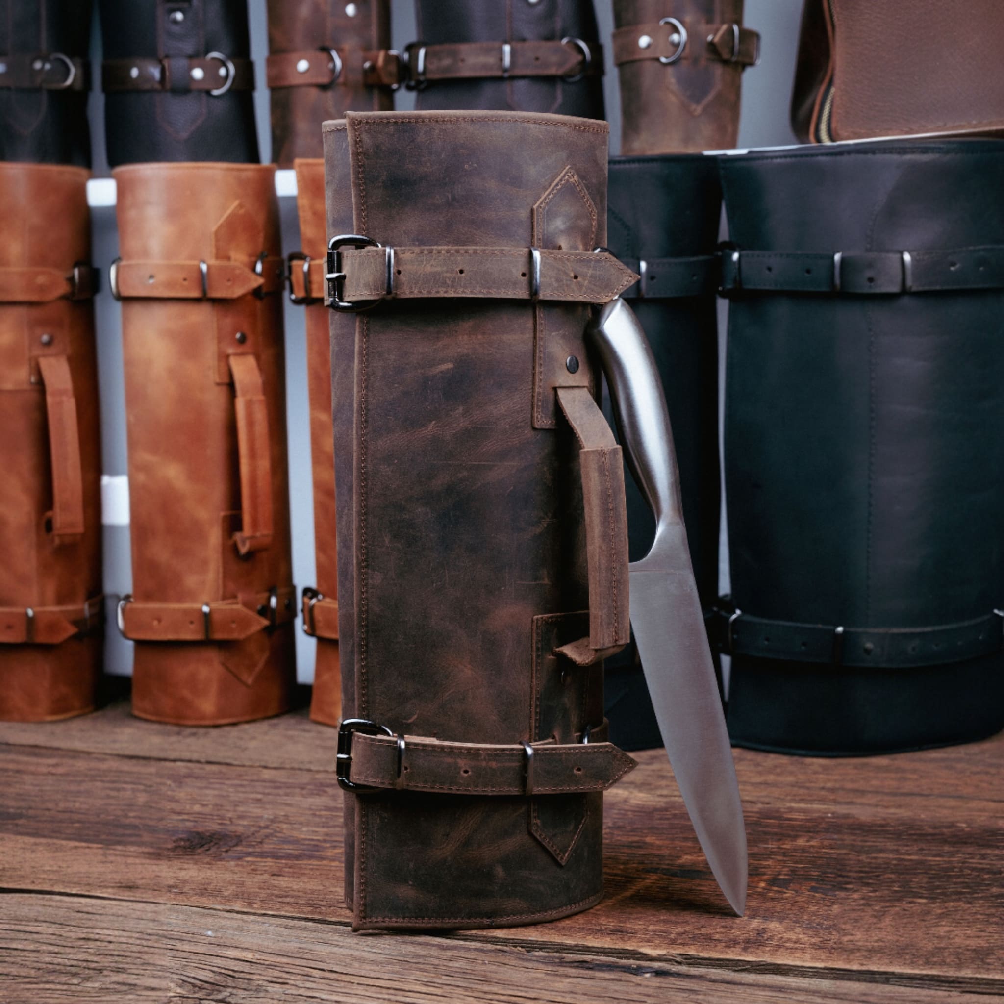 Leather Chef Knife Roll