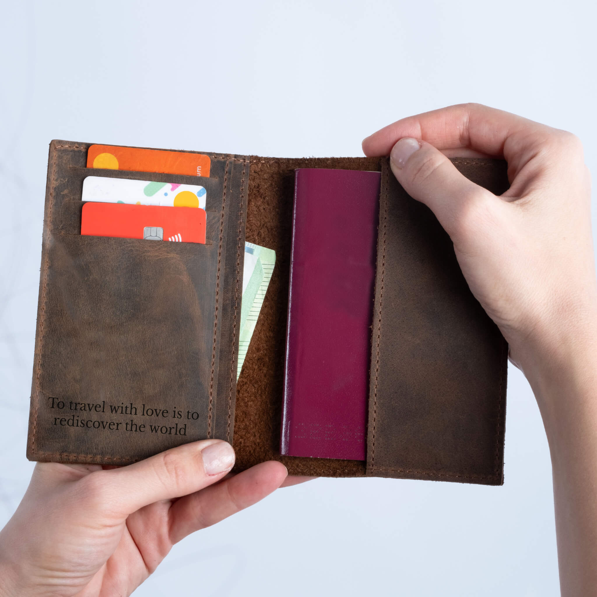Leather passport cover 
