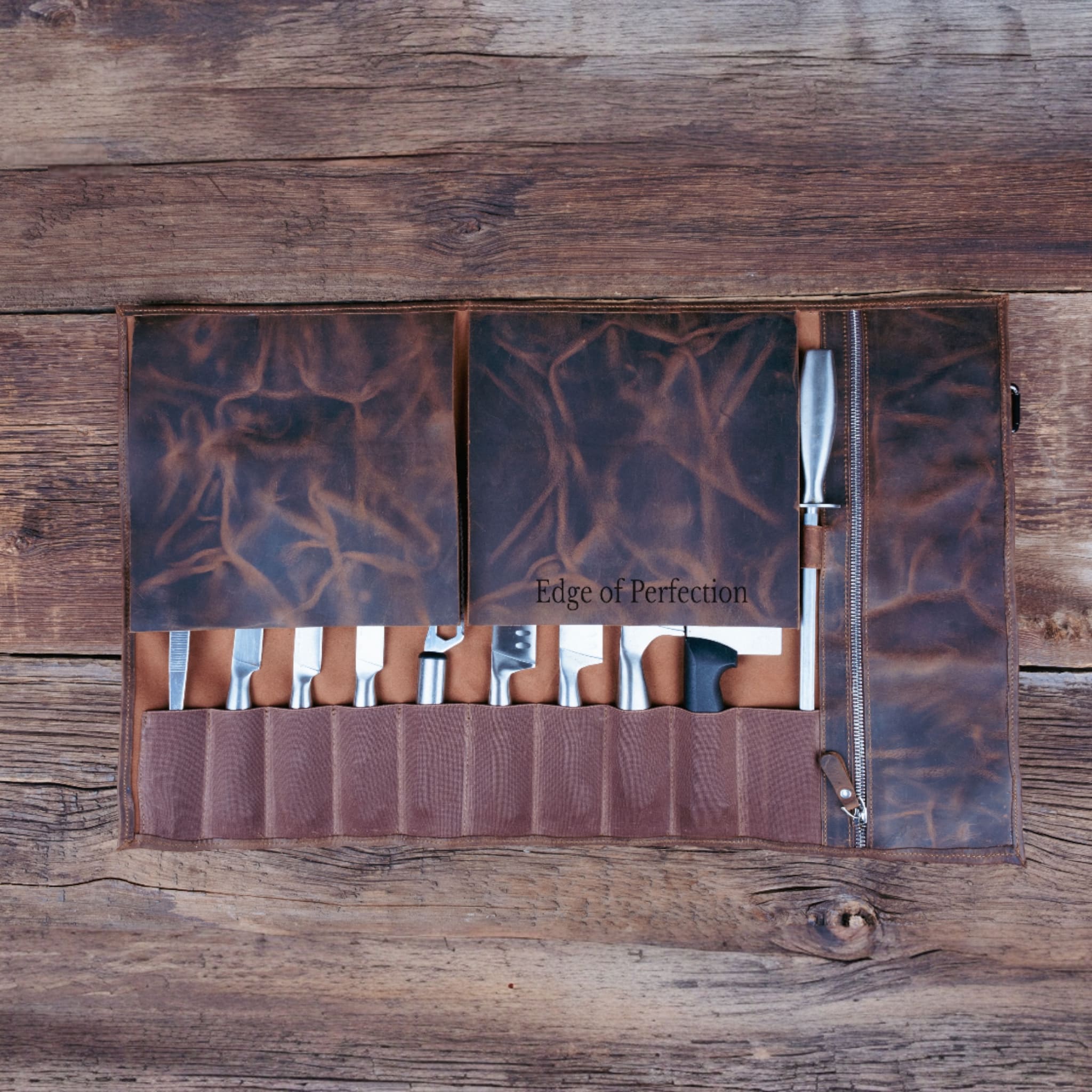Leather Chef Knife Roll