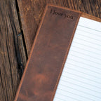 Brown leather notebook 