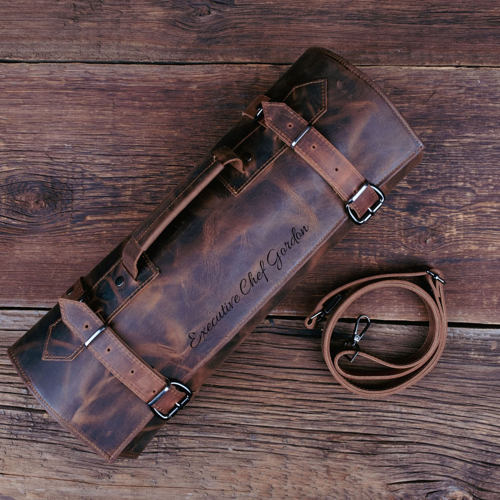 Leather Chef Knife Roll