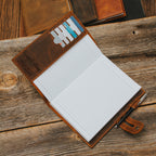 Brown leather notebook