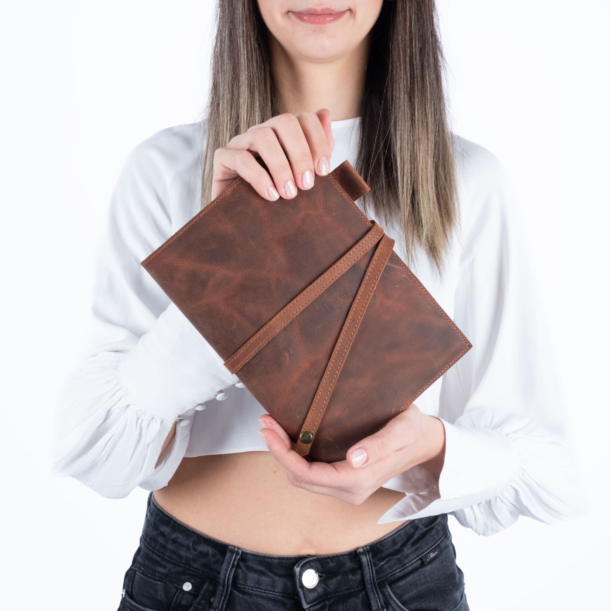 Brown leather notebook  
