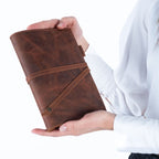 Brown leather notebook