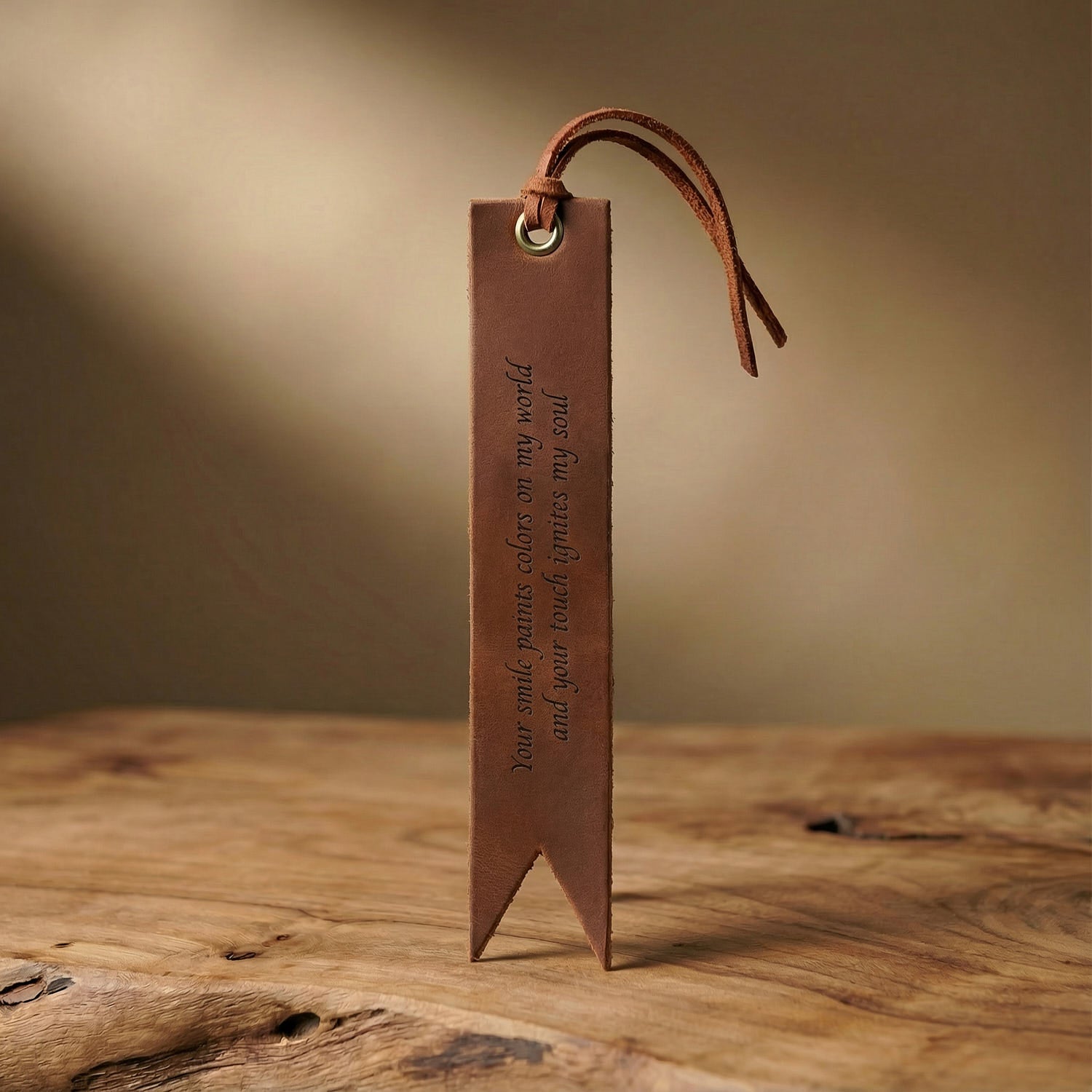 Personalized Leather Bookmark