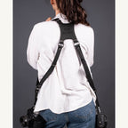 Personalized Leather Dual Camera Harness
