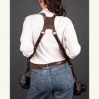 Personalized Leather Dual Camera Harness