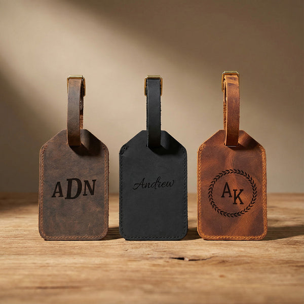 Personalized Leather Luggage Tag