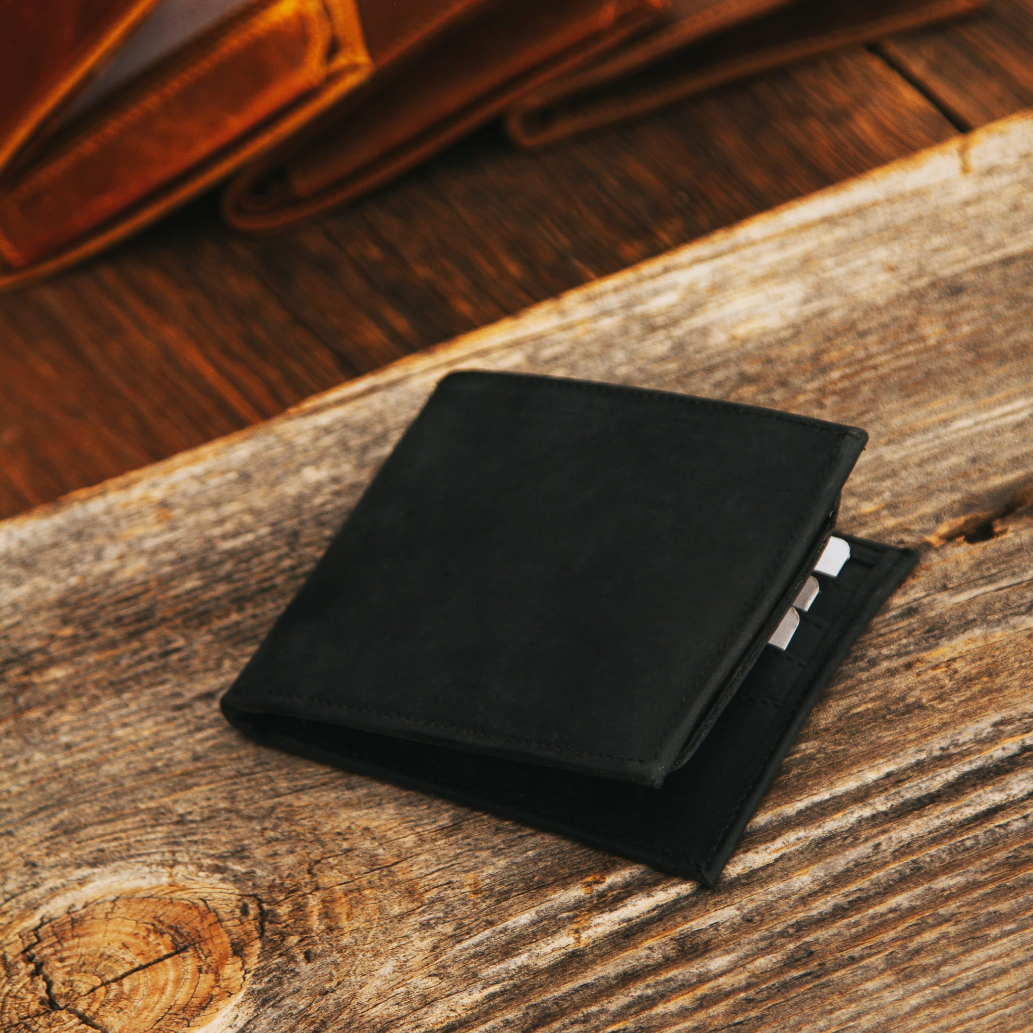 Black leather wallet 
