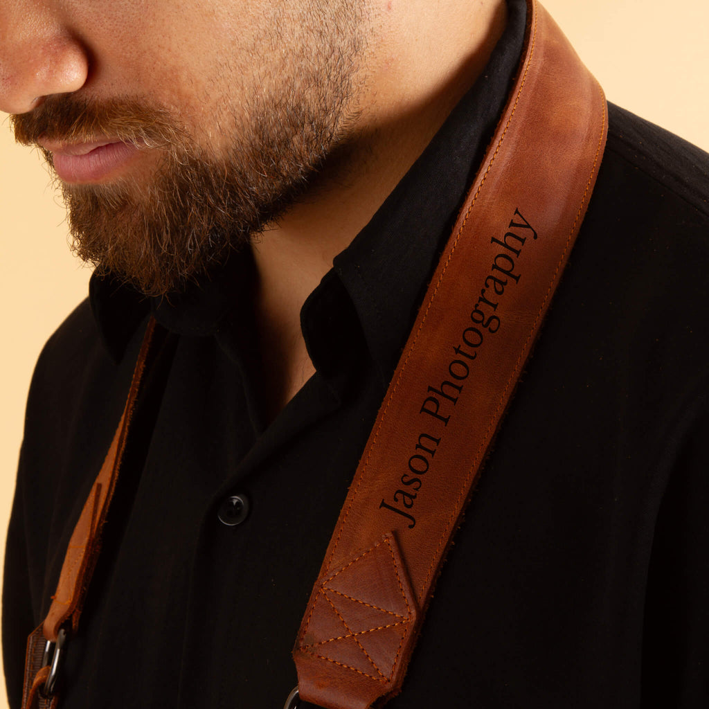 Personalized Leather Camera Strap