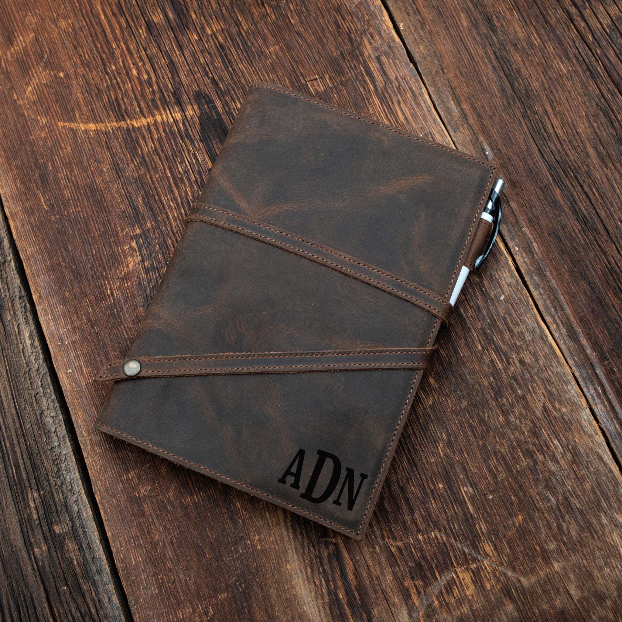 Brown leather notebook  